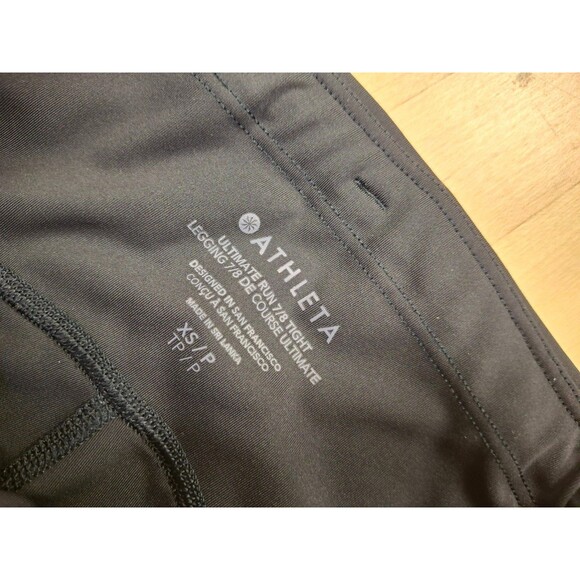 Athleta Ultimate Run 7/8 Tight Leggings Women's Extra Small XS Black - EUC - Picture 5 of 8